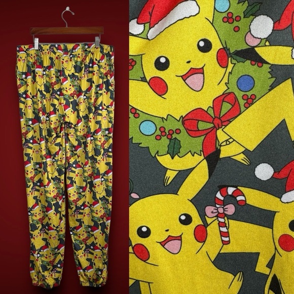 Pokemon Other - Pokémon Pikachu Lounge Pants Adult 3 XL Holiday Christmas Photo Cozy Lounge